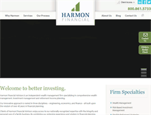 Tablet Screenshot of harmonfinancial.com